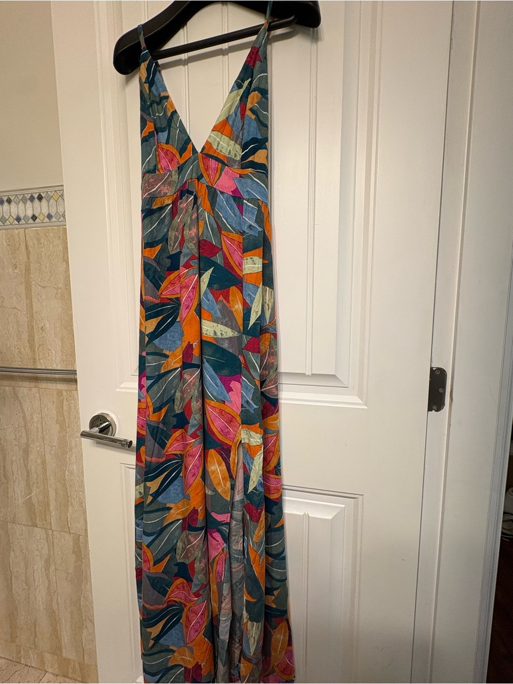 NWT CupShe Dreamy Blossom Abstract Maxi Dress size M - Picture 3 of 7